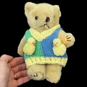 Midwest of Cannon Falls Bear Plush Jointed Pastel Sweater Chicks Stuffed Animal